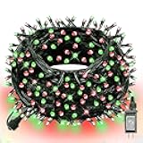 Red and Green Christmas String Lights, 300 LED 100 FT Connectable Waterproof String Lights Green Wire with 8 Modes, Xmas Vintage Decorations for Indoor Outdoor Party Yard Garden Decor