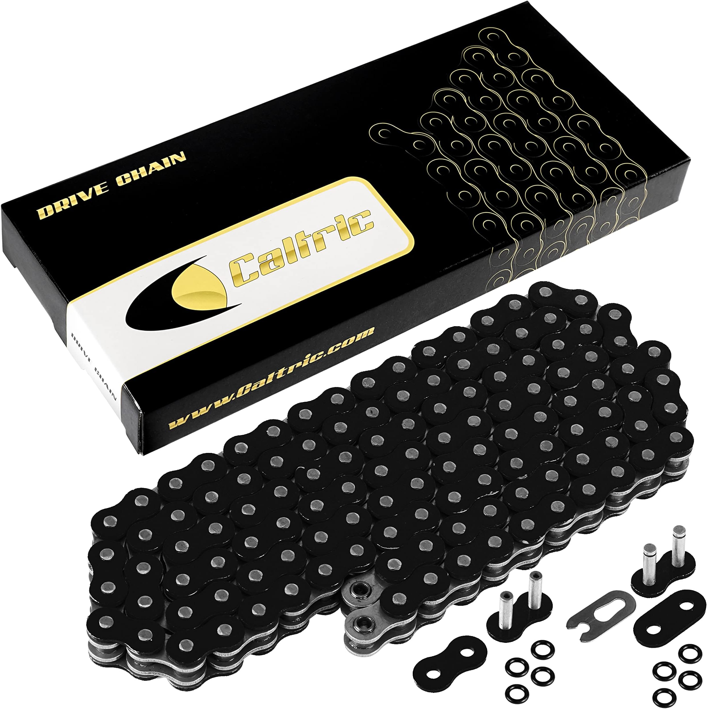 Caltric O-Ring Drive Chain Compatible with Harley Davidson Fxr Fx-R Super Glide Ii 1982-1984 Black