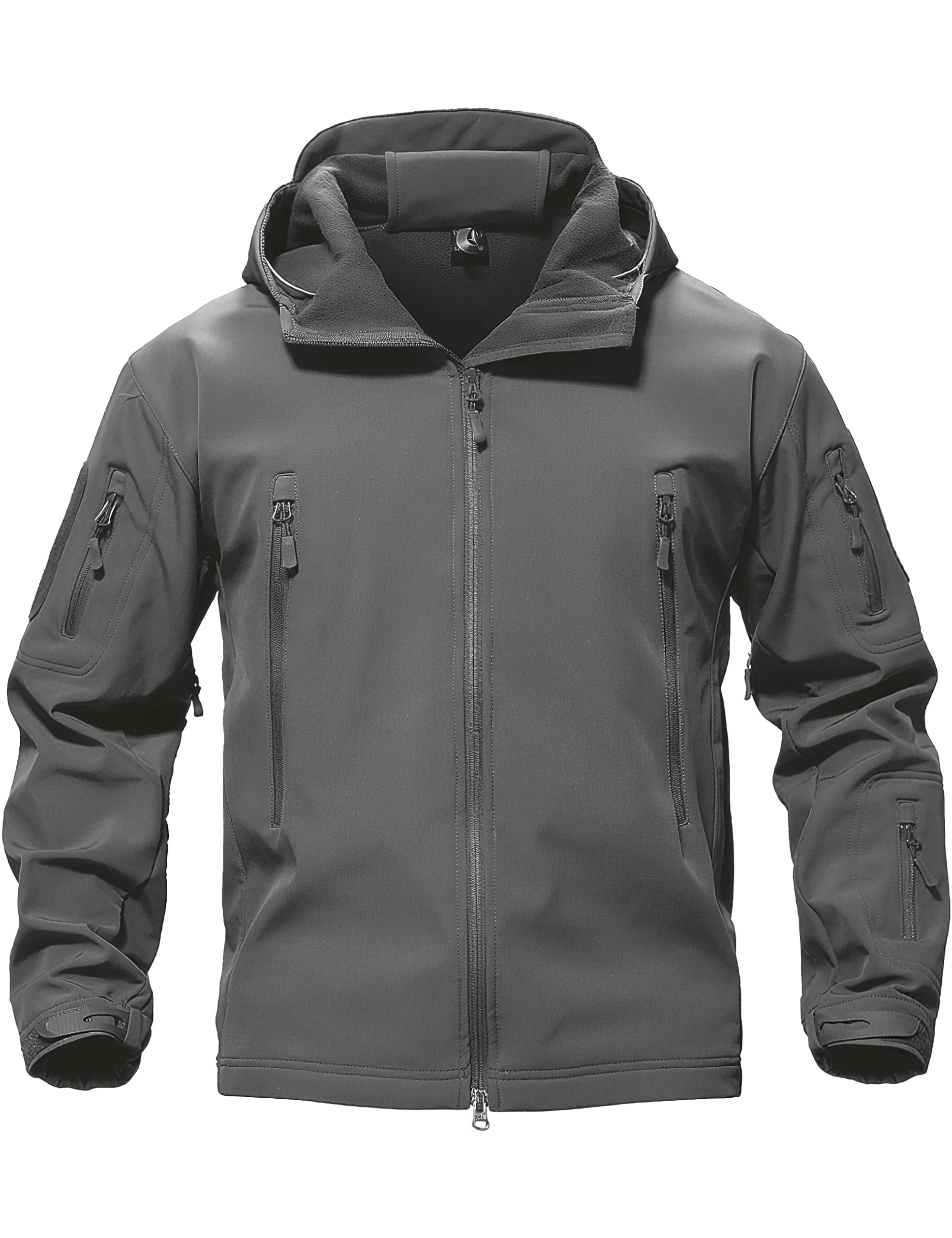 Magcomsen Men's Grey Tactical Militray Hunting Special Ops Jacket Camping Combat Coat Gray Size Medium (Tag L)