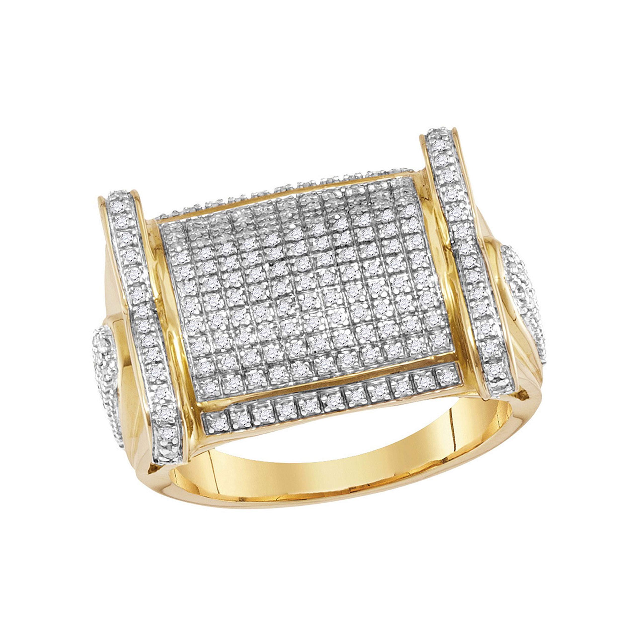 DazzlingRock Collection 10 quilates oro amarillo redonda IJ Diamond