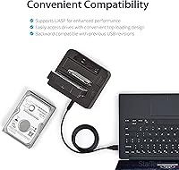 Vista 4 de StarTech.com Estación de acoplamiento de disco duro USB 3.1 a SATA de doble bahía, USB 3.1 (10 Gbps), externa 2.5/3.5" SATA I/II/III, estación