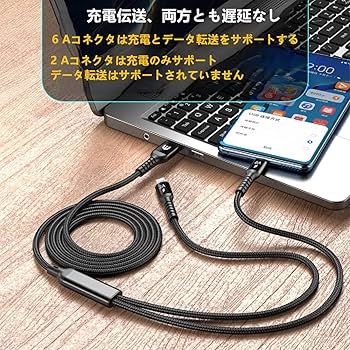 Amazon.co.jp: SensaBliss USB タイプC 二股ケーブル 2in1 充電