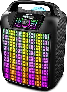 Google ION Party Rocker Max Mk2 Portable Bluetooth Karaoke Party Speaker with Microphone and Party Lights (Renewed)