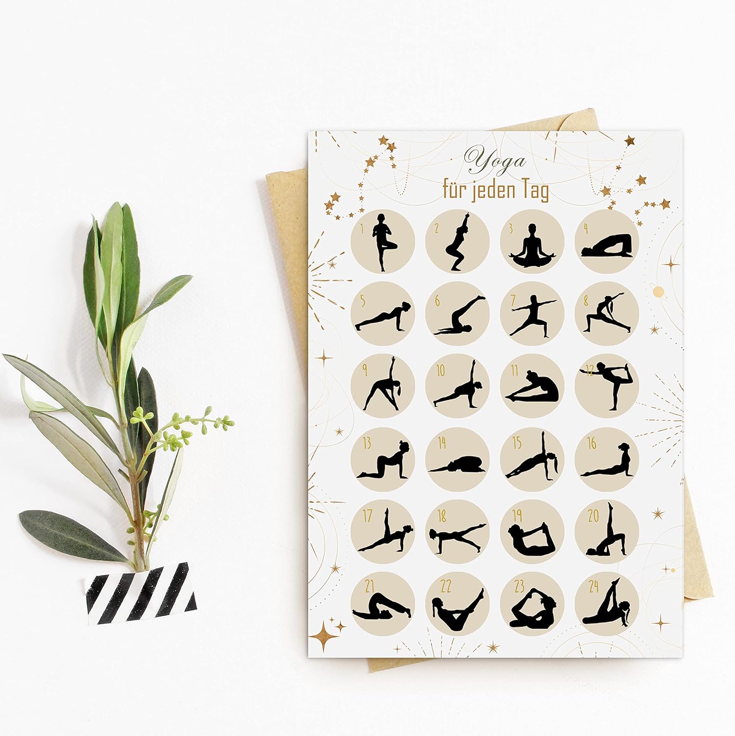 Postcard Yoga Bright Yoga Exercises for Every Day DIN A6