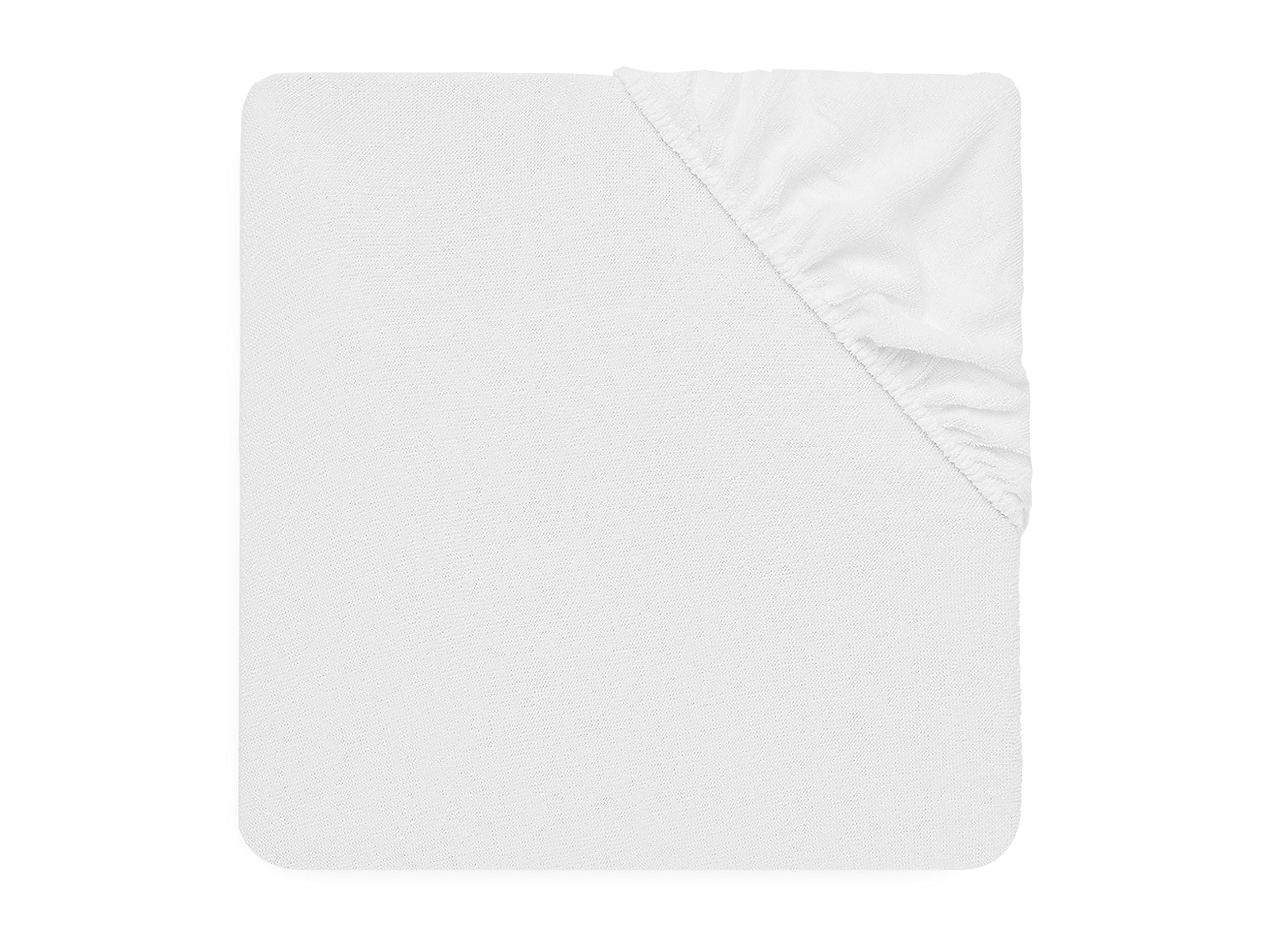 Jollein 550-507-00100 Fitted Sheet Terry Cloth, 60 x 120 cm, White