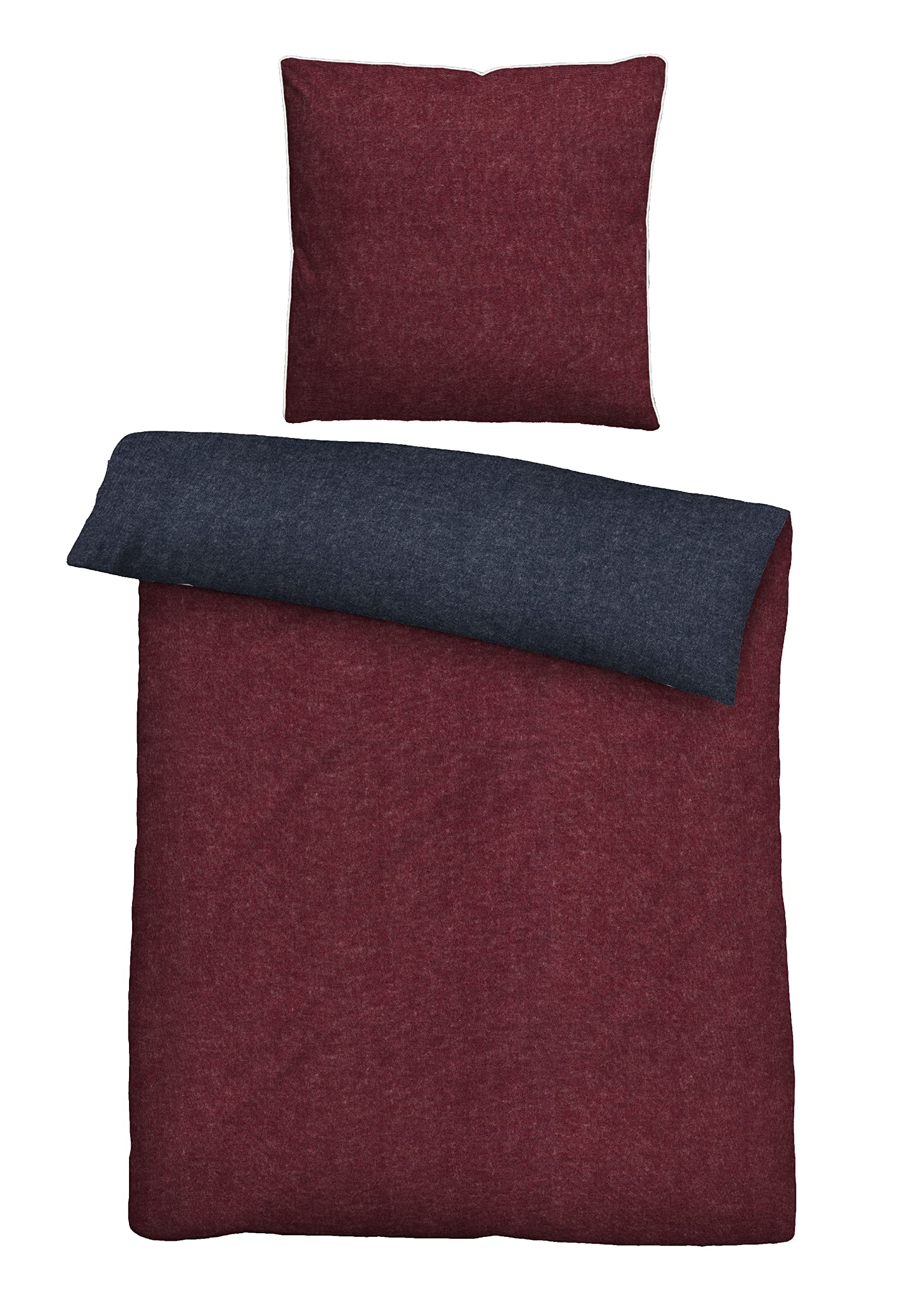 biberna 0840500 Melange-Flanell Bettwäsche
