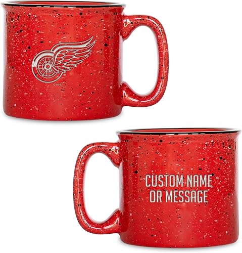 Miniatura 18 de Rico Industries NHL Dallas Stars - Taza de café personalizada de 12 onzas con logotipo grabado con láser profundo, taza de cerámica para acampar