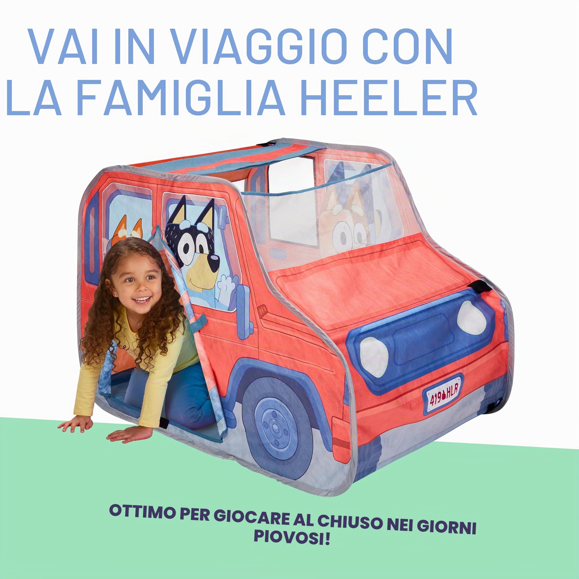 Bluey Heeler 13181 - Tenda da gioco pop-up 4WD Family