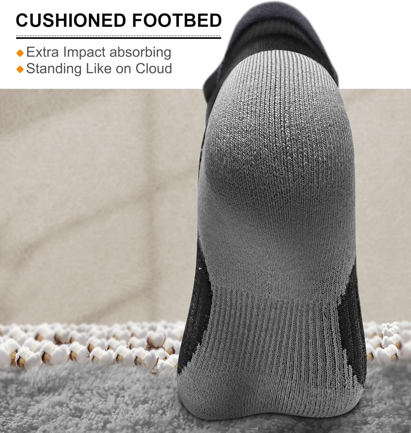 BULLIANT Women Ankle Socks, Active Low-Cut Sock Cushioned Footbed Arch Support for Running Walking Sneakers - Image 5