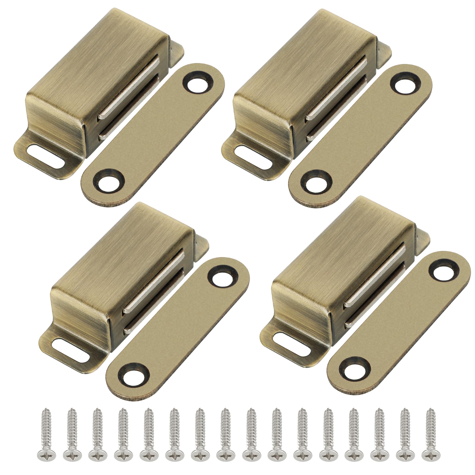 Mooche Schrankmagnete, Magnetischer Türschnapper, Edelstahl, Robust, für Schrank, Schublade, Magnetverschlüsse für Küche, Kleiderschrank (Antikblau, 45mm)