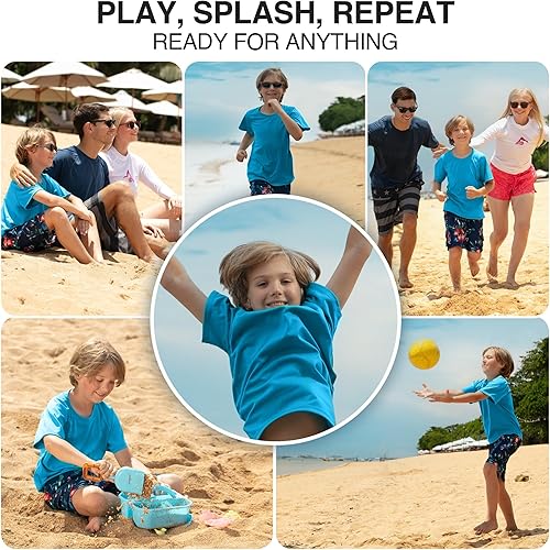 Miniatura 5 de Kanu Surf - Camiseta de natación de manga corta, FPU 50+, para niño