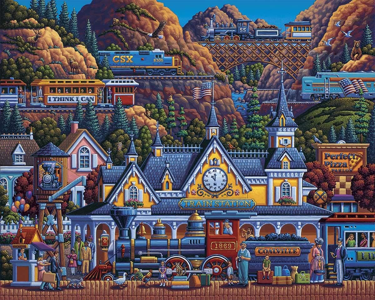 Amazon.com: Dowdle Jigsaw Puzzle - Train Station - 1000 Piece : Toys ...