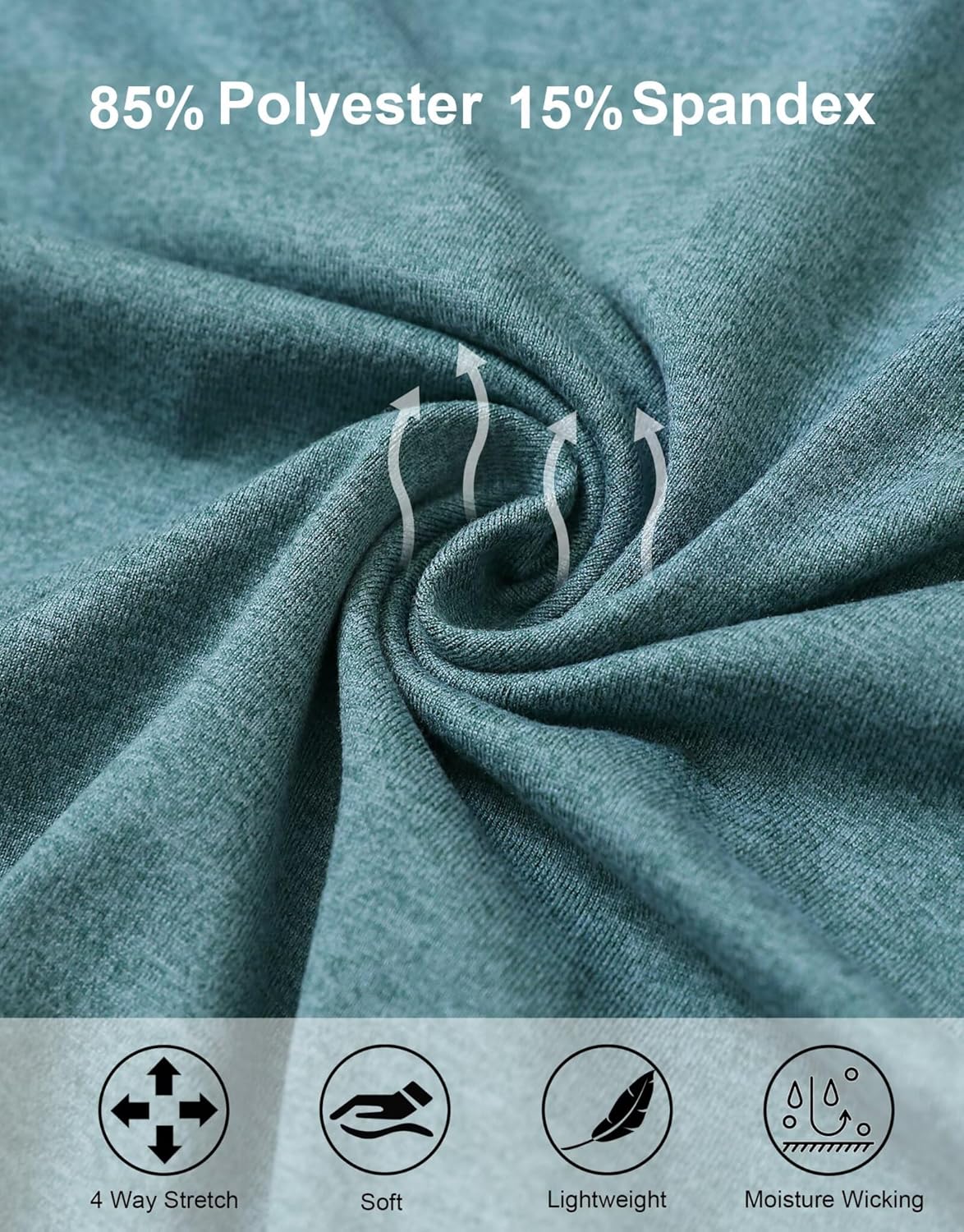 MICHEL ROUEN Mens Golf Shirts with Collard Dry fit Performance Heather Casual Activewear Long Sleeve Golf Polo Shirts for Men - Image 6