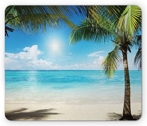 Miniatura 3 de Ambesonne Alfombrilla de mouse para computadora de París, diseño de arquitectura, ilustración de techos en París y impresión de la torre Eiffel,