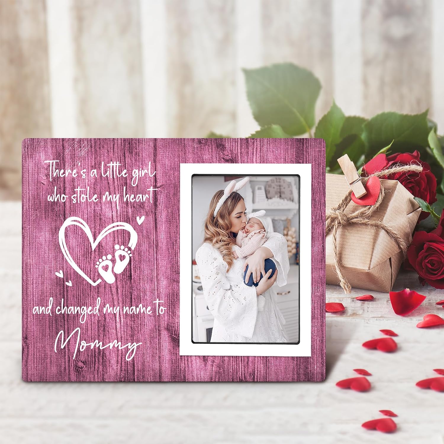 SteadStyle New Mom Gifts for Baby Girl – Mom Picture Frame from Newborn Daughter, Shower Gift for Girl, First Mother’s Day Present, Registry Must Have Keepsake, Fits 4x6 Photo - Image 5