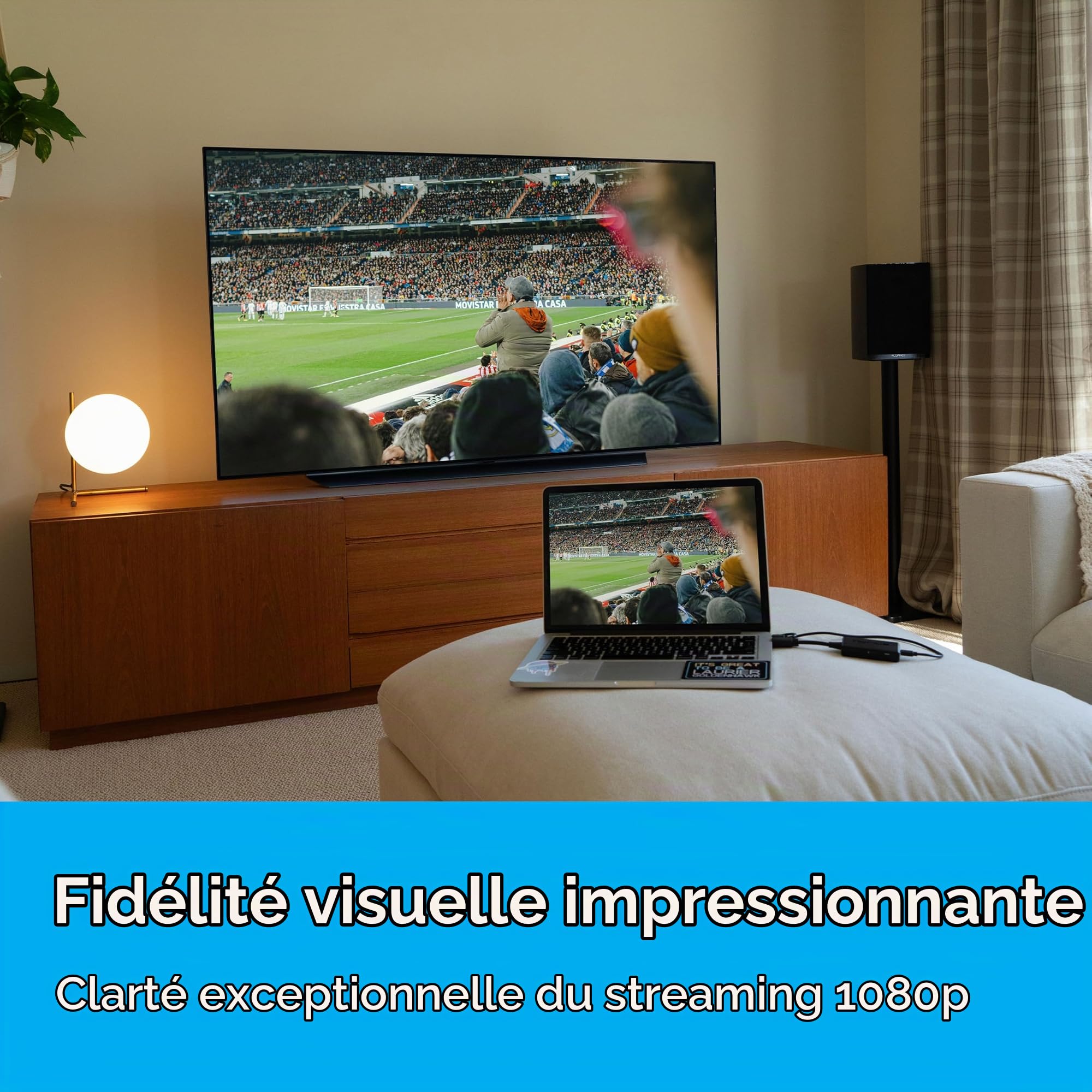 Nyrius Orion Prime Transmetteur et récepteur vidéo sans fil HDMI vers HDMI, extension Plug & Play, diffusion Full HD 1080p jusqu'à 45,7 m d'un PC, d'un ordinateur portable, d'un décodeur câble