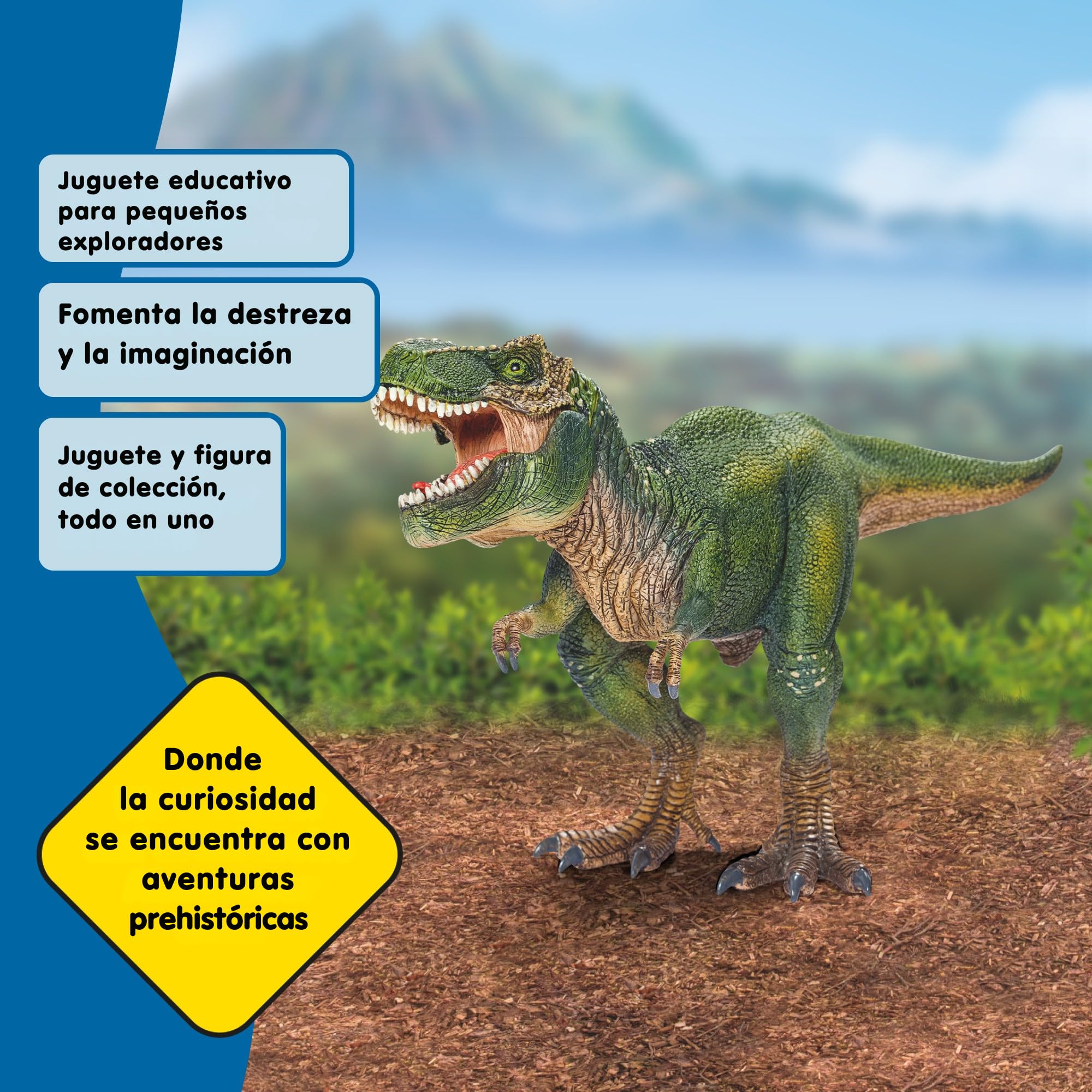 Schleich Dinosaurs | Tyrannosaurus Rex 14525 | Dinosaurio Realista con mandíbula móvil | Gran Regalo para niños y niñas | Juguete de Dinosaurio Partir de 3 años | 28 x 10 x 14 cm