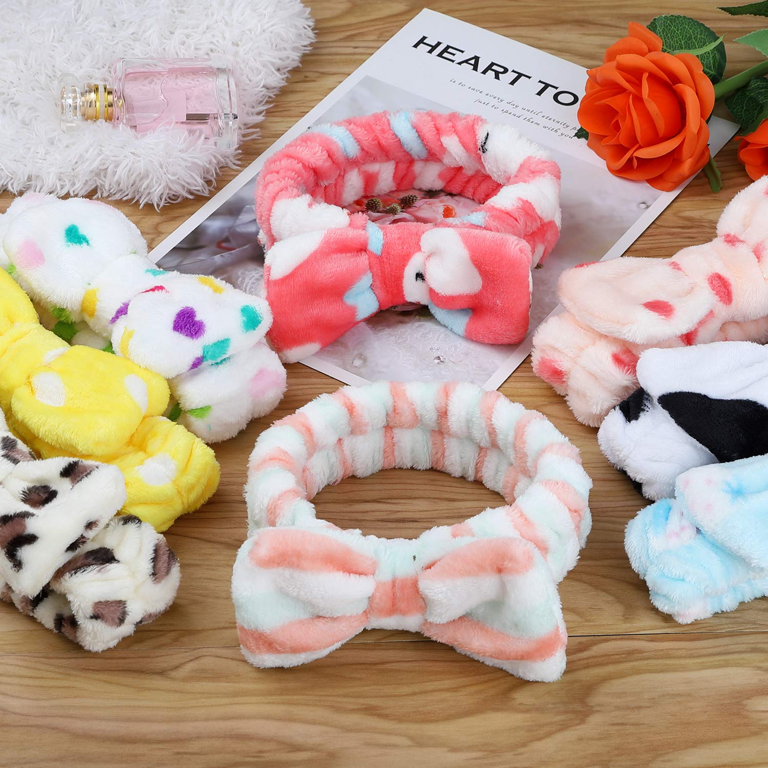 Amazon.com : Hishexin 8 Pack Spa Headbands for Women, Soft  display picture 2