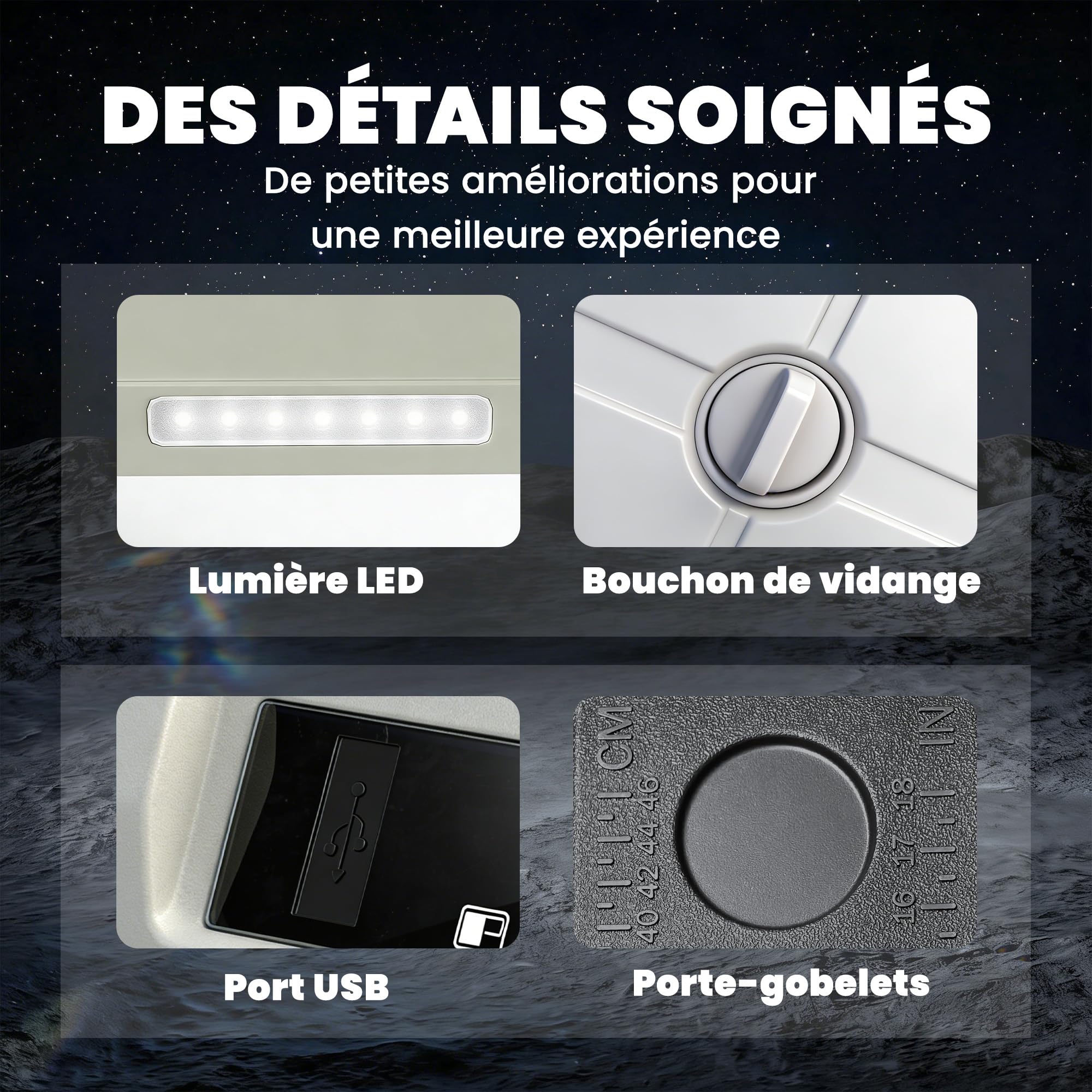 Outsunny Glacière Électrique Voiture 40L, Réfrigérateur Portable à Compresseur avec Double Zone, Refroidissement Puissant & Mode ECO, Contrôle par APP, -20℃ à 20℃, pour Voiture, Camion, Noir