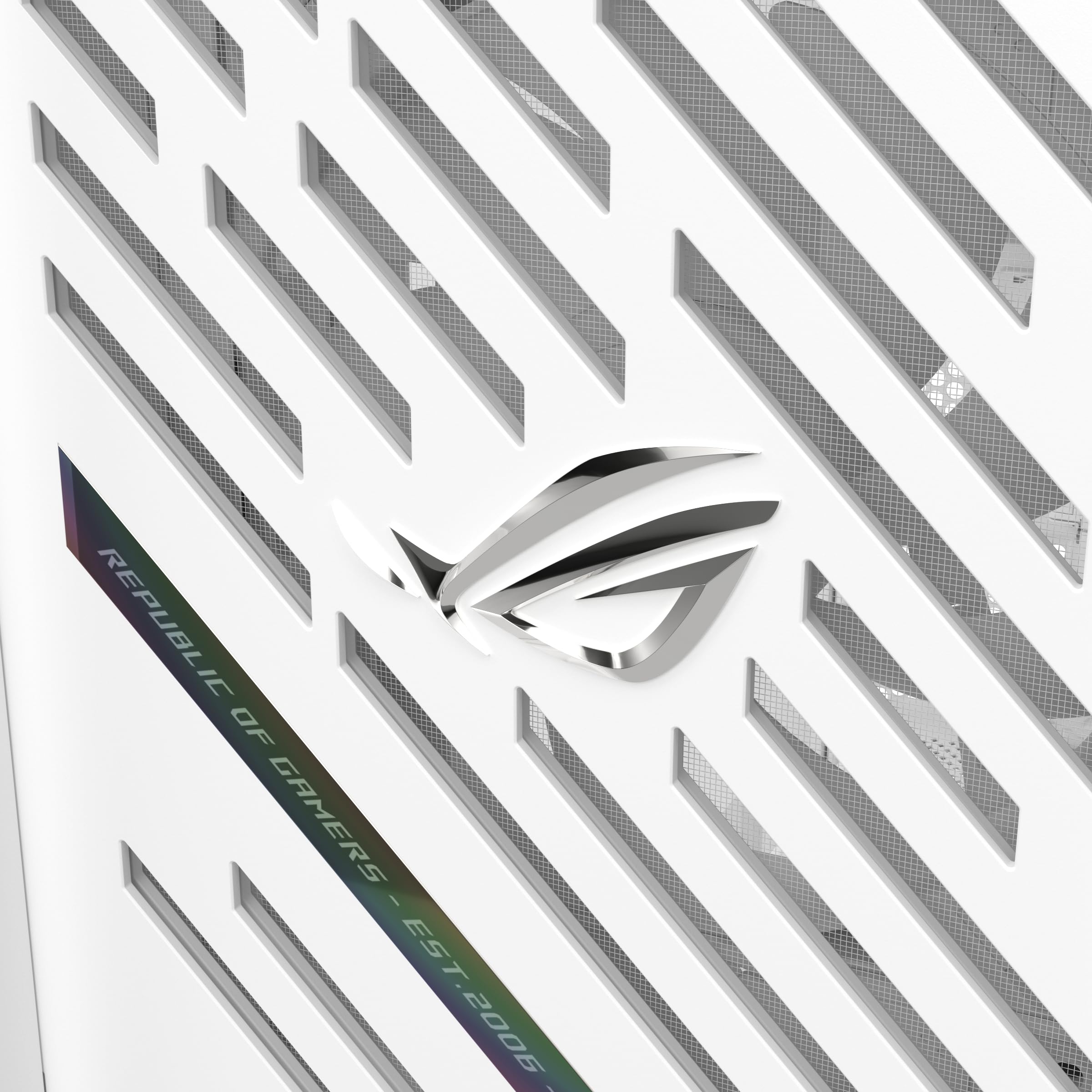 ASUS ROG Strix Helios II White Edition EATX - Carcasa para PC de Media Torre para Juegos, con Paneles Laterales de Vidrio Templado duales, Soporte para GPU de hasta 450 mm de Largo, Soportes para