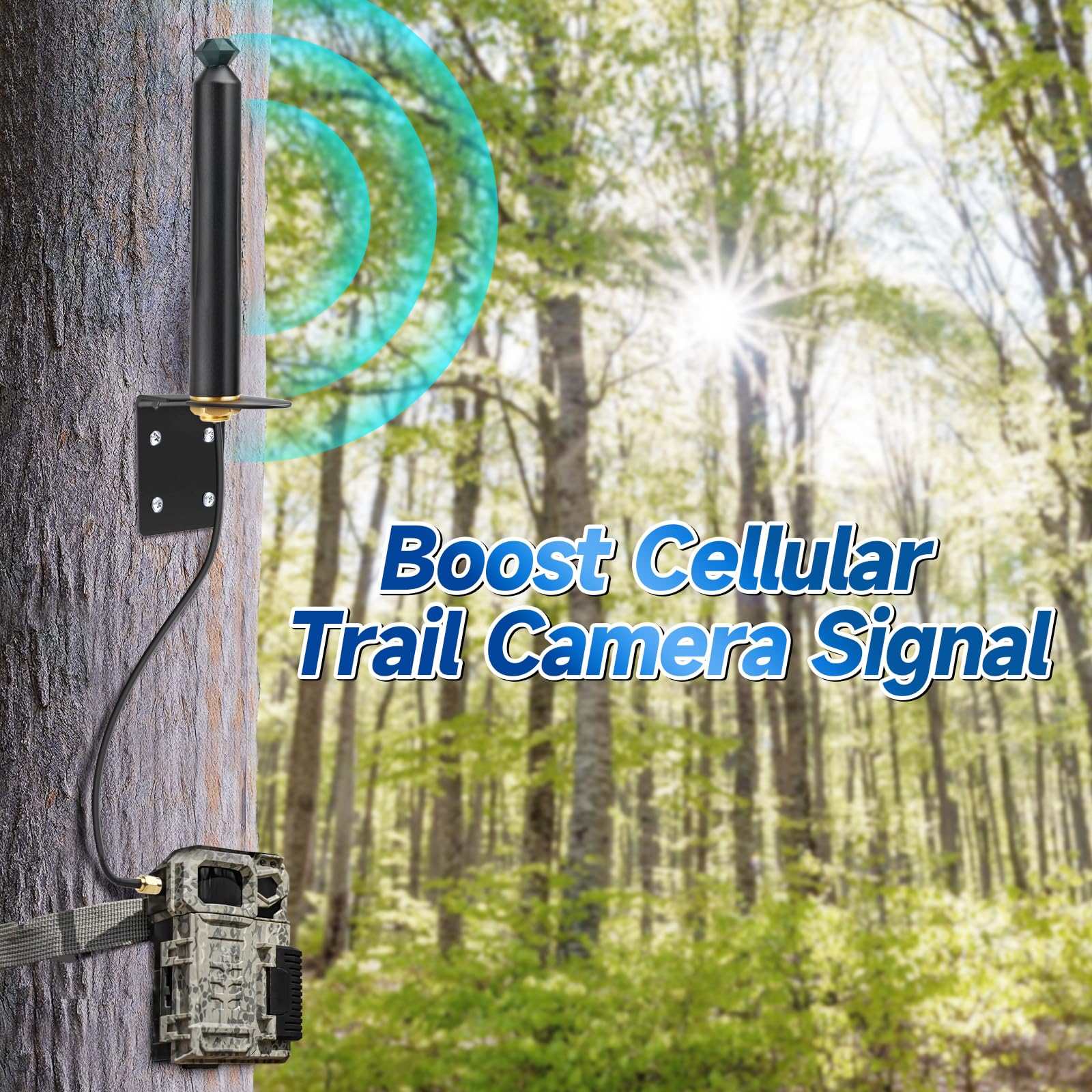 Superbat Antenne 4G LTE Extérieure 10dBi avec Câble RG174 3m SMA Mâle | 50 Ohms, pour Autoradios de Bateau, Voiture, Camping-Car, Moto, Tracteur, VTT et UTV