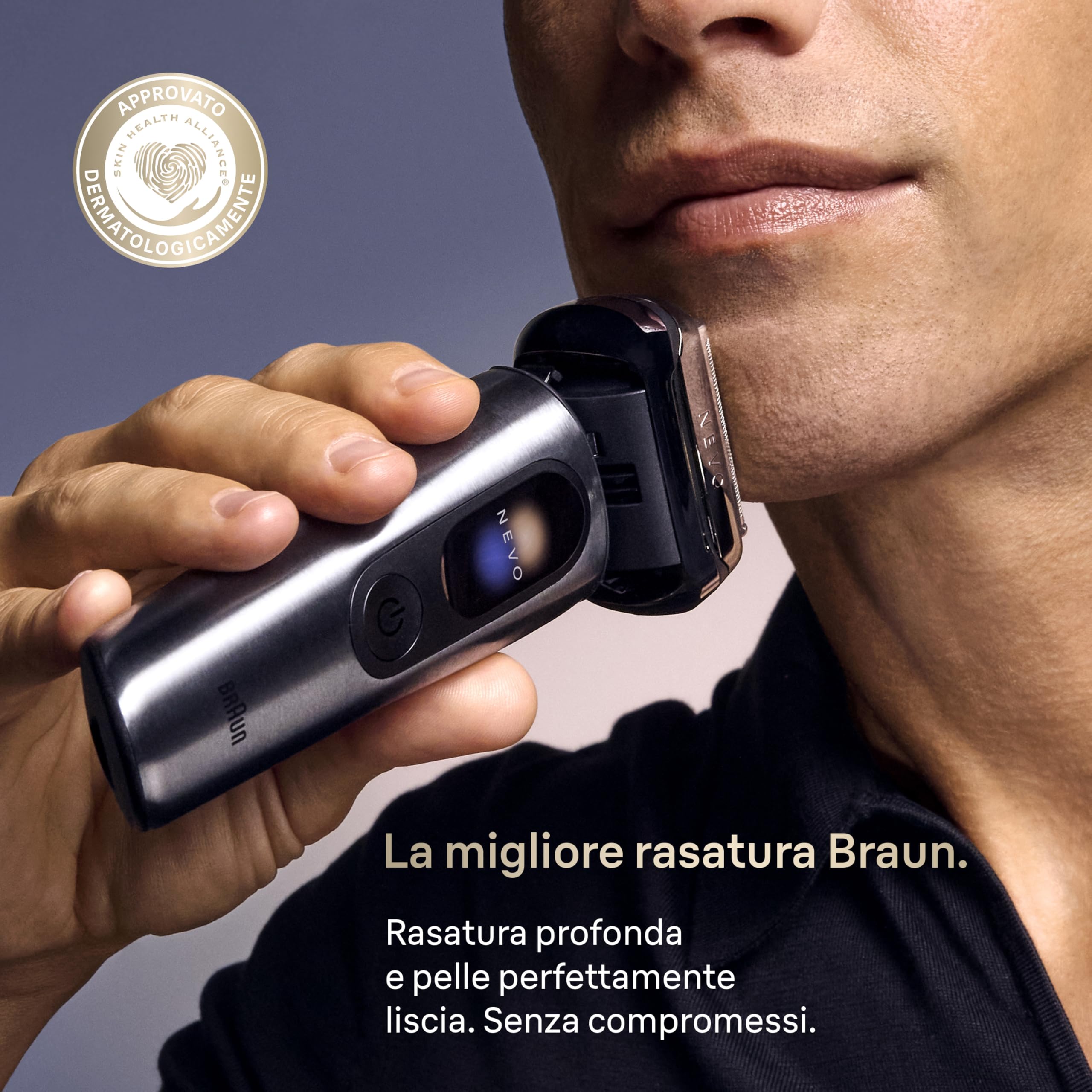Braun NEVO Rasoio Elettrico Barba, Custodia Da Viaggio, NEVO15115C, Grafite