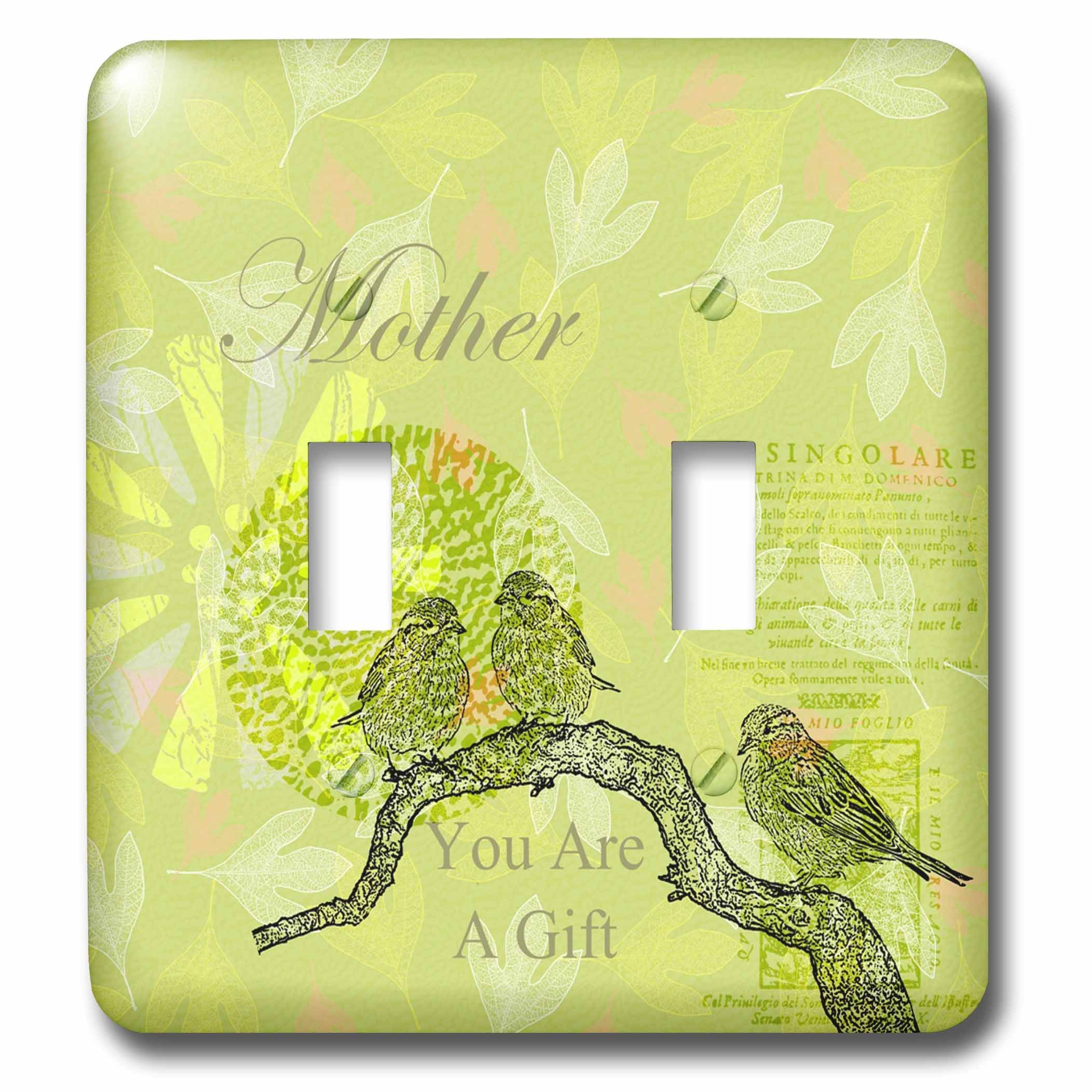Interrupteur double bascule décoratif plaque électrique Mother You Are A Gift