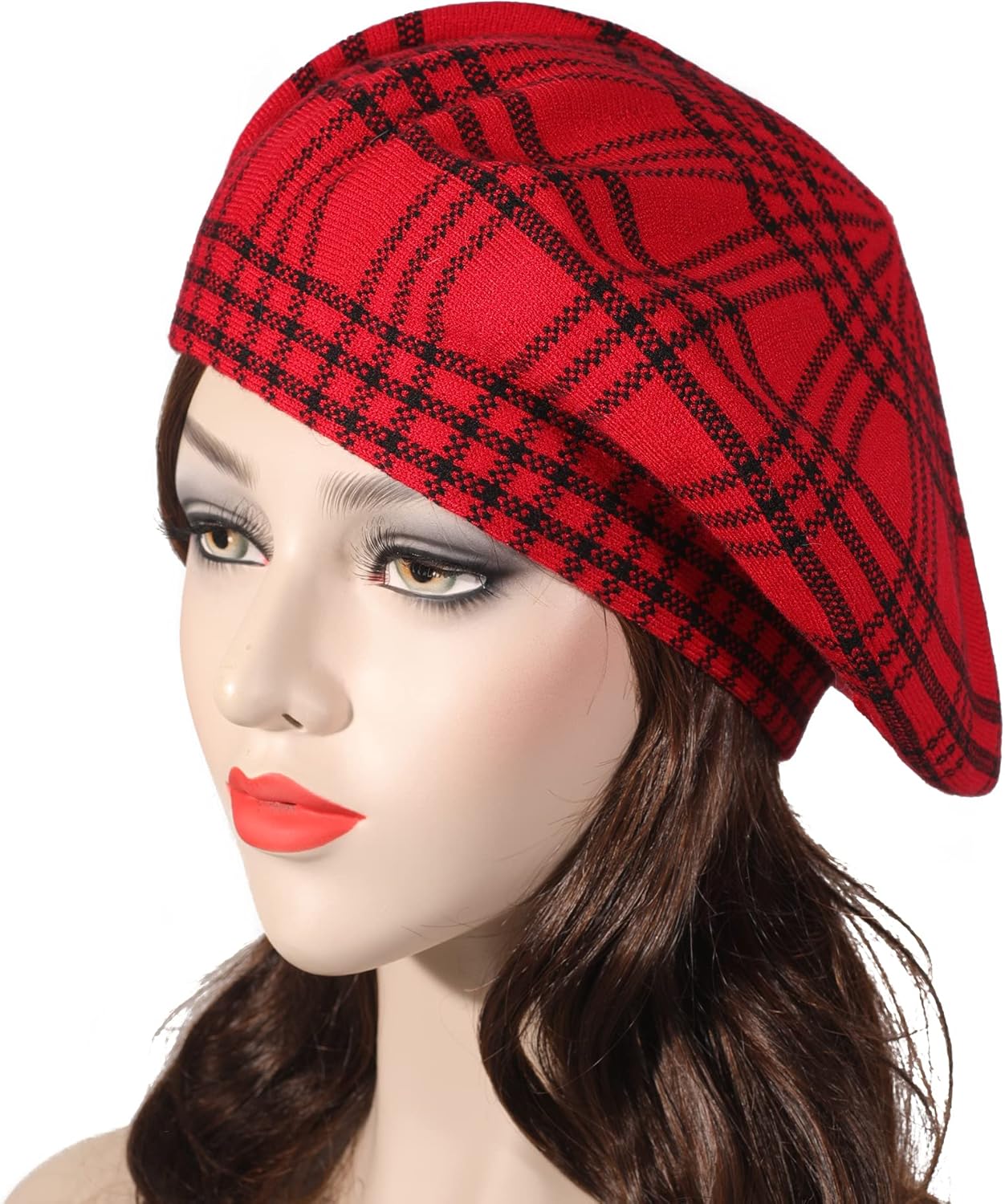 ZLYC Womens French Beret Hat Reversible Knitted Thickened Warm Cap for Ladies Girls - Image 5