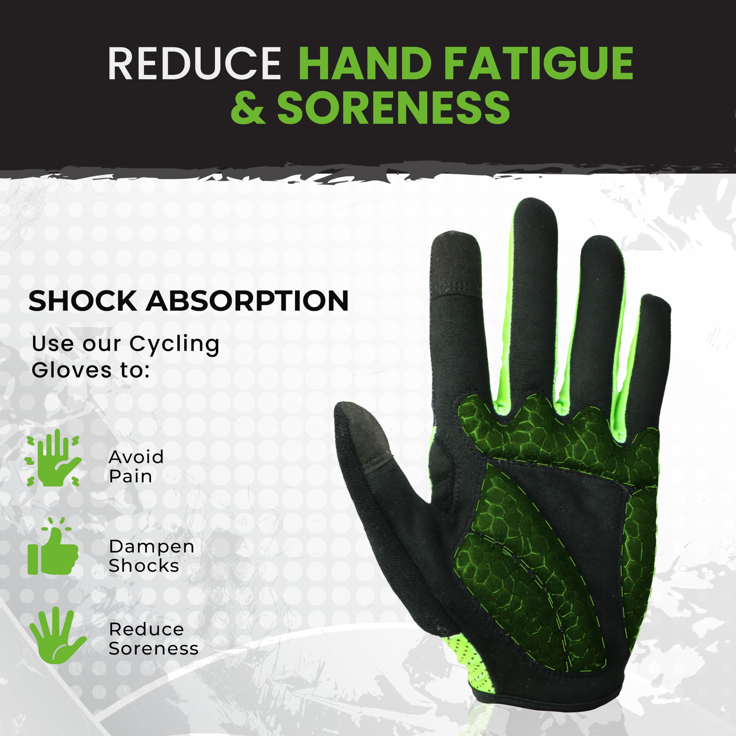 Fahrradhandschuhe Fahrradhandschuhe Fahrradhandschuhe für Damen – Leichte, atmungsaktive, stoßdämpfende Vollfinger-Sporthandschuhe mit Touchscreen – Rennradhandschuhe für Herren