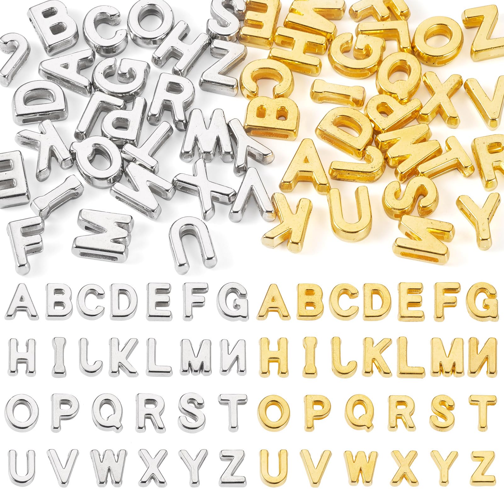 Craftora 104pcs Acrylic Letter Beads Small Initial Capital Bead