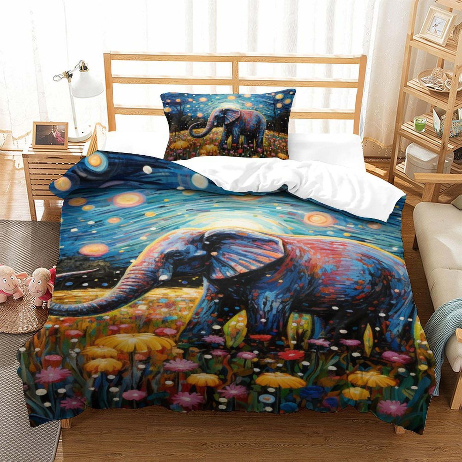 Housse de couette éléphant douce pour apaiser le sommeil des enfants