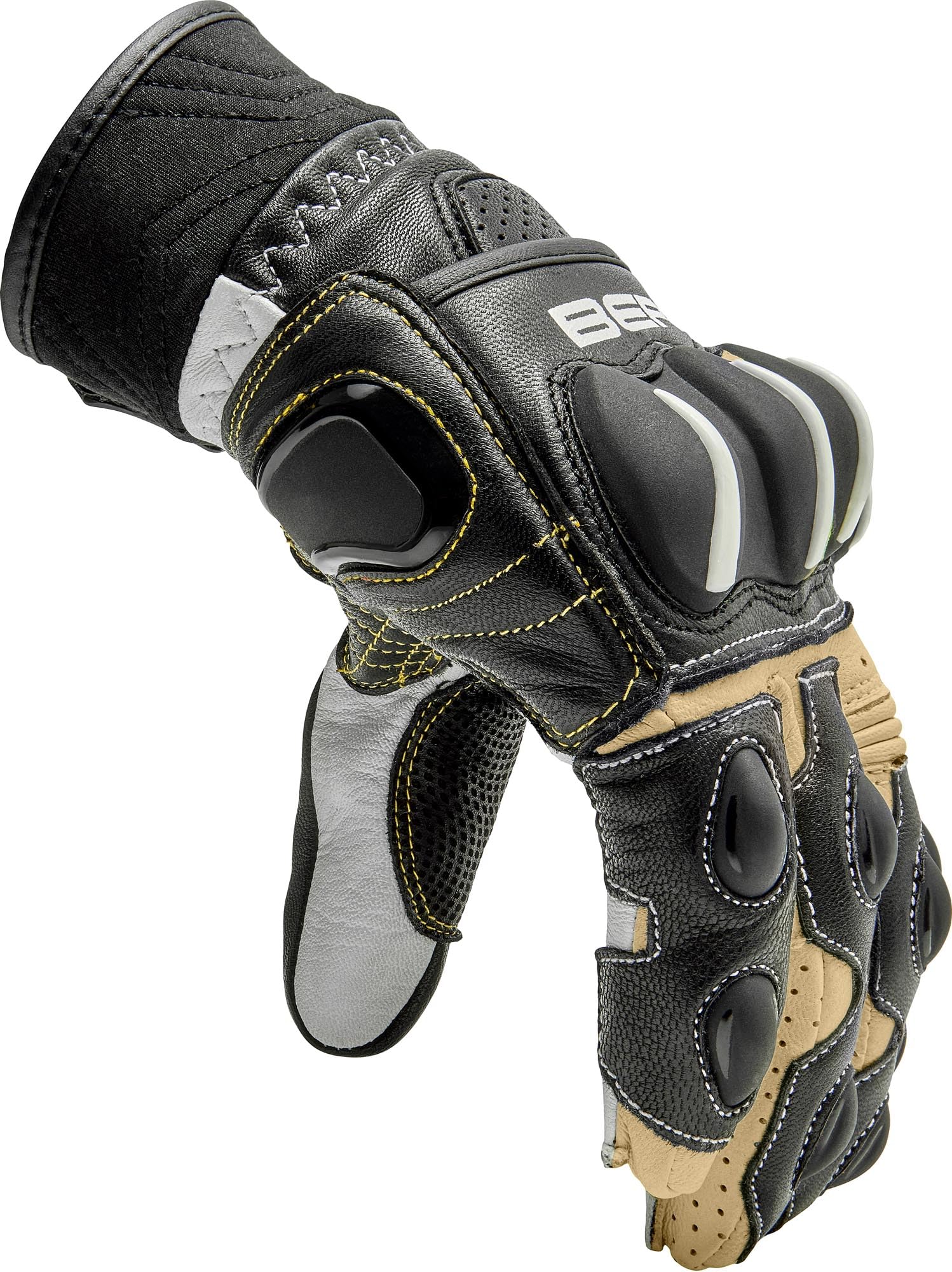 BERIK Ariax Adventure Guanti da motocicletta, nero, S