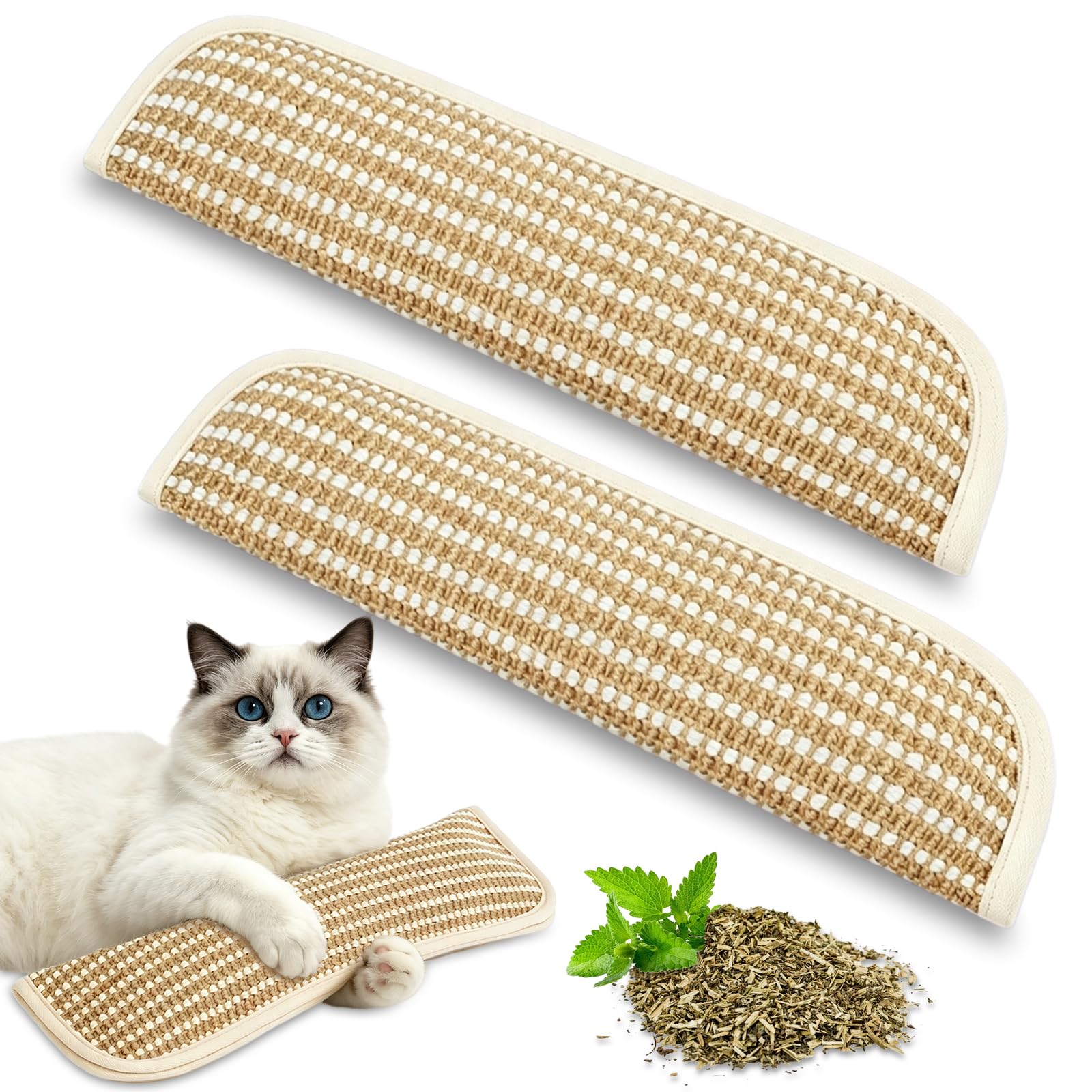 AMFUN 2 Pack Cat Catnip Toy, Interactive Bite-Resistant Plush Caterpillar Cat Chew Toy for Indoor Cats & Kittens, Teeth Cleaning, Chewing and Scratching, Green