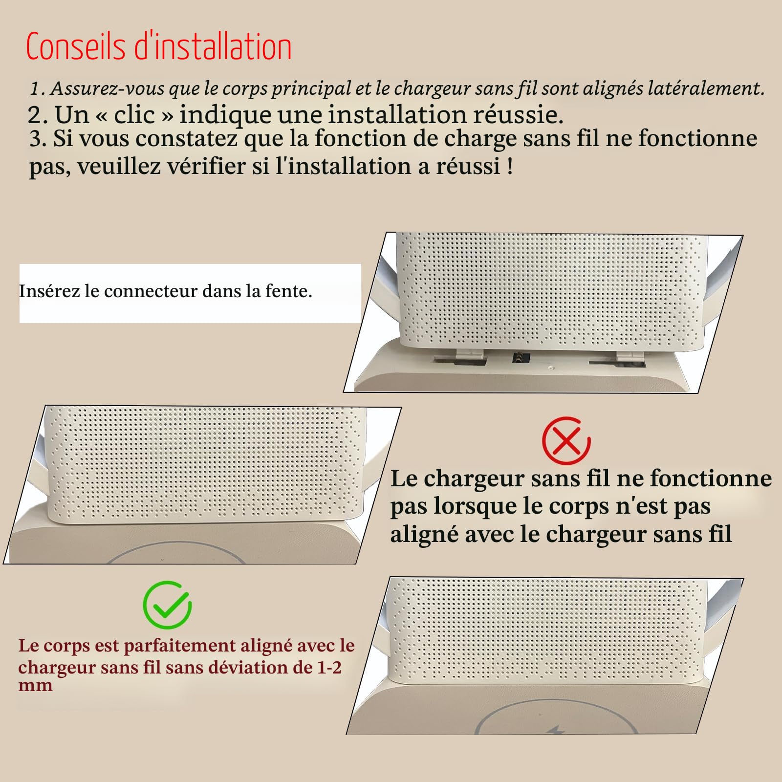 blonbar Réveil Lumineux Simulateur d'Aube, Lampe de Reveil avec tactile réglable,3 niveaux de luminosité,lampe de chevet avec chargeur sans fil, aide à dormir les bébés et les adultes