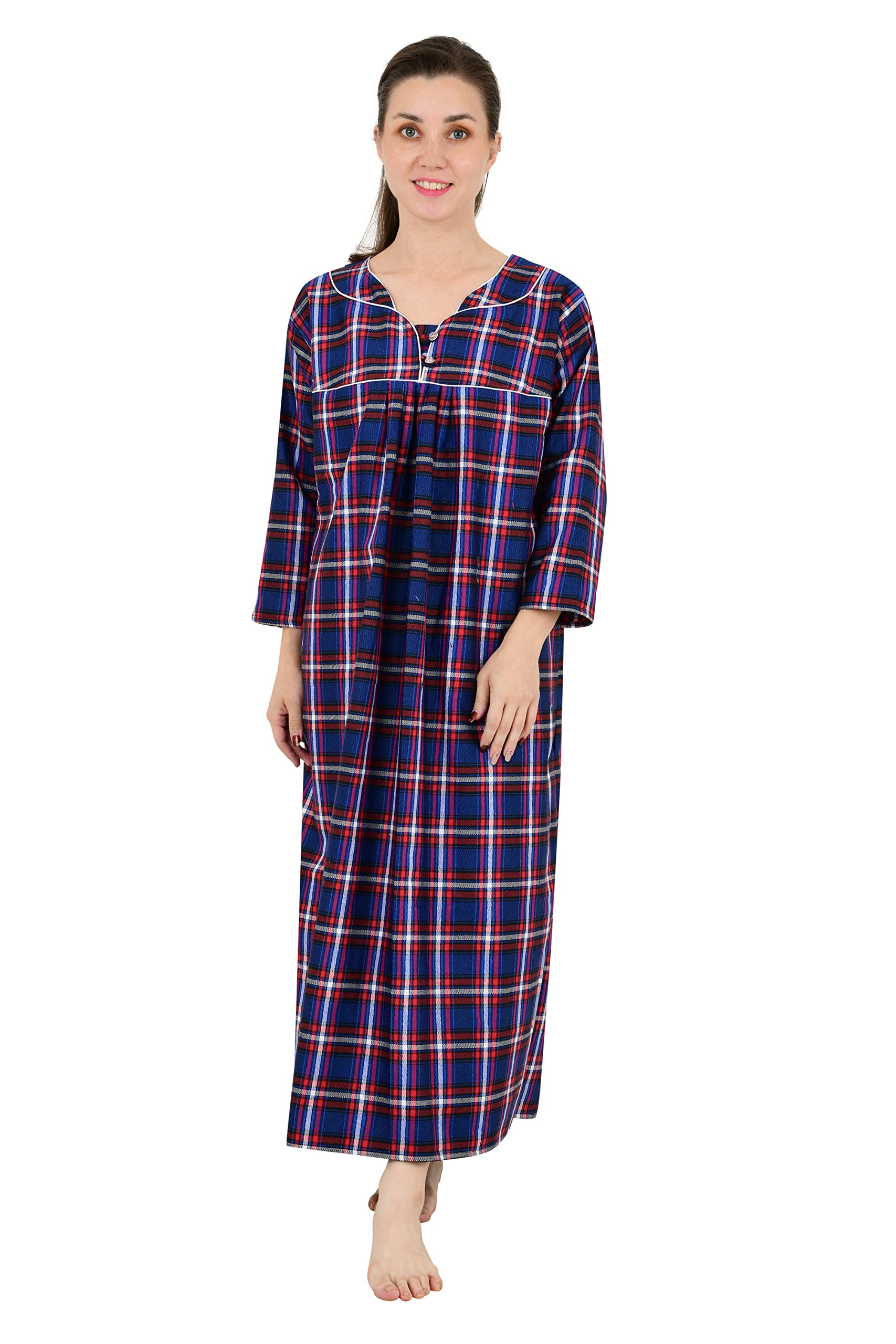 Monal Jaipuri Printed Cotton Nighty Nightdress, Nightgown