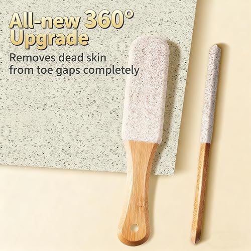 Miniatura 6 de Paquete de 2 limas profesionales de pedicura y piedra pómez, removedor de callos y limpiador de pies para piel muerta, pies ásperos secos y talones