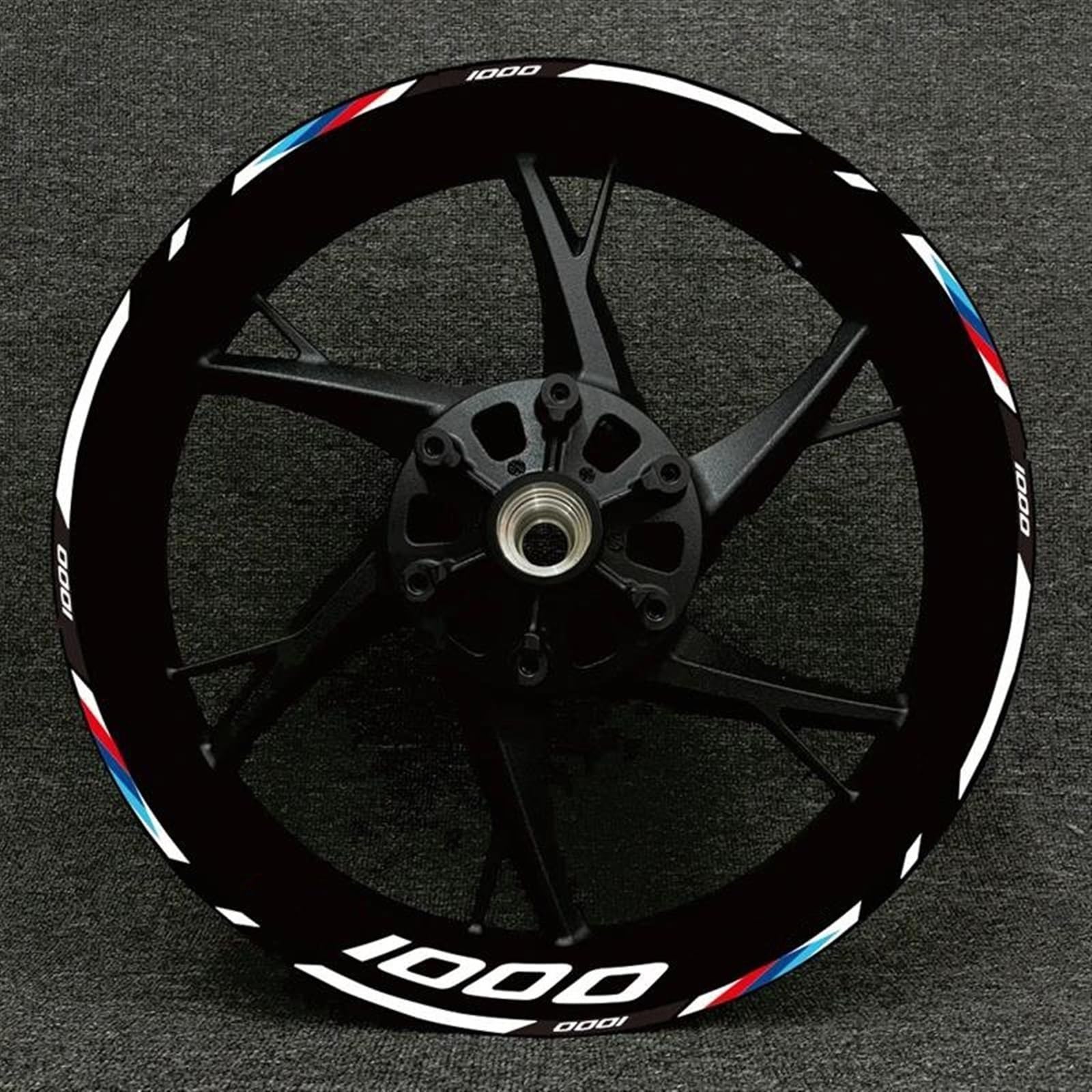 17 Inches Motorcycle Racing Equipment Tire Rim Adhesive Reflective Decal Sticker for BMW S1000XR S1000R 1000RR Motorbike(Color6)
