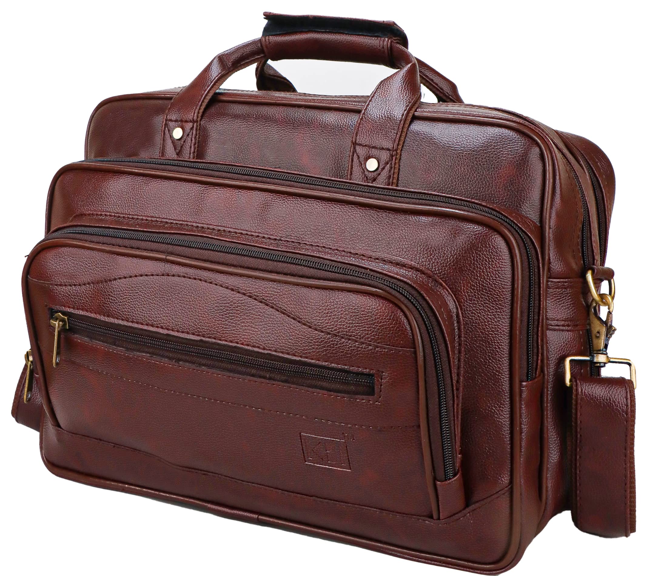 KBI Genuine Leather Laptop Bag for Men/Office Bag for Men Fits Upt15.6 Inch Laptop Leather Bag for Men (B0C3R1TSRN) Amazon Price History, Amazon Price Tracker