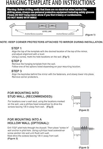 Miniatura 9 de MCS Espejo de pared sin marco con bisel de 1 pulgada, 30 x 36 pulgadas