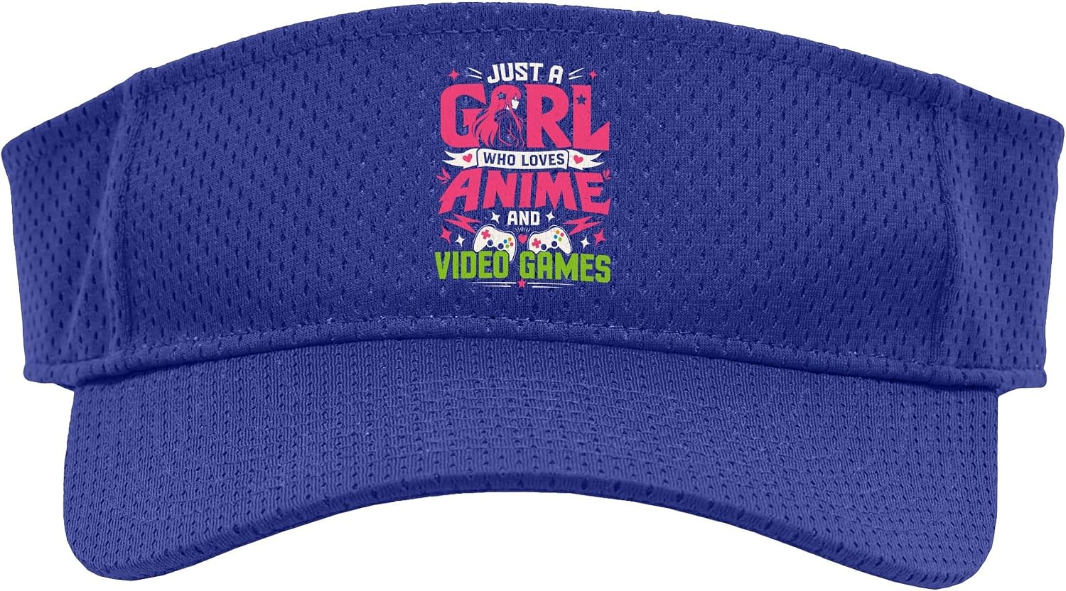 Just A Girl Who Loves Anime and Video Games Sport Sun Visor