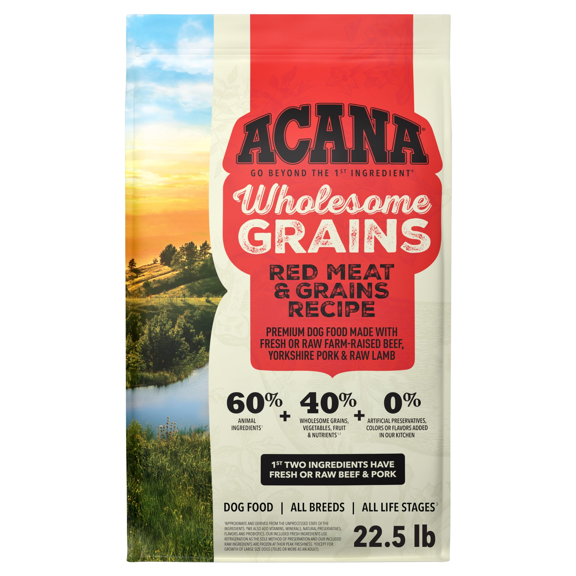 ACANA Wholesome Grains Dry Dog Food Red Meat & Grains