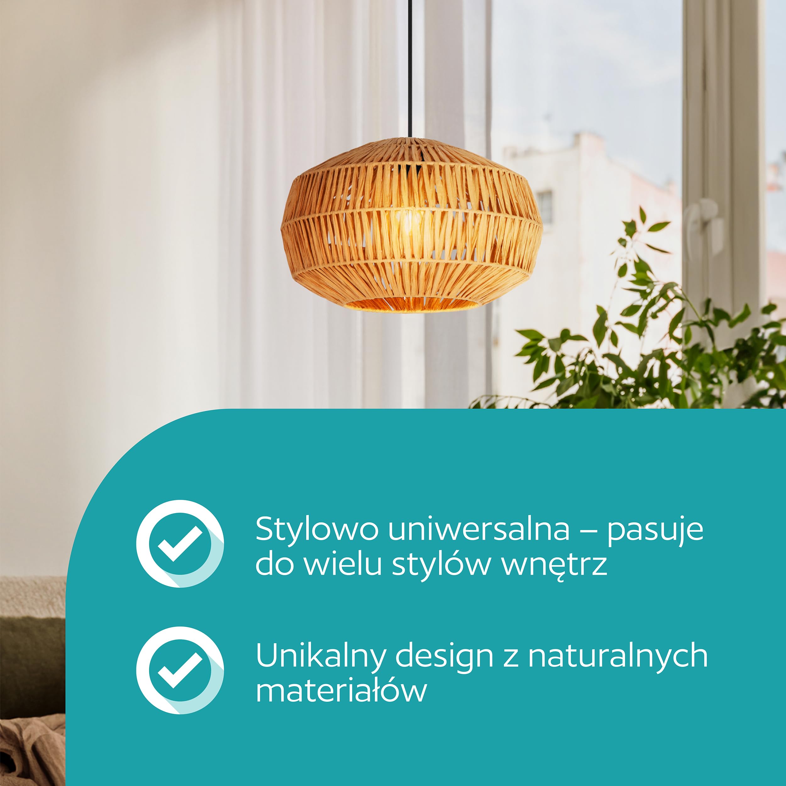 EGLO Sheldon Lampa wisząca nad stół do jadalni, 1-punktowa