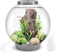 biOrb Classic 60 16-Gallon Acrylic Aquarium with Remote Multi-Color LED Lights - Silver Tabletop Fish Tank