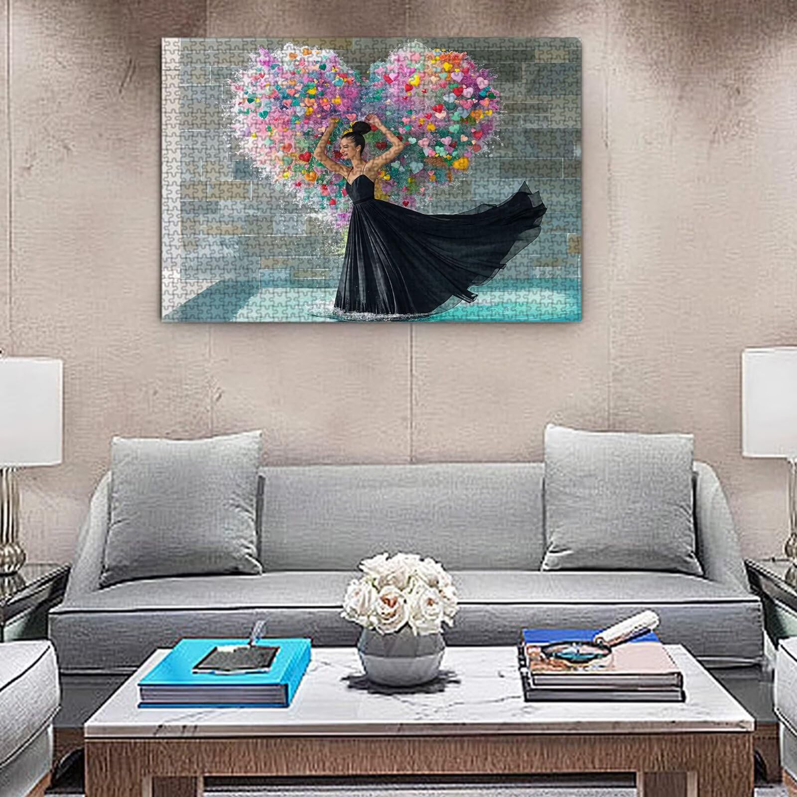 Jigsaw Puzzle, 2000 Pezzi Puzzle Classici, Amore Puzzle Rilassamento Intelligence, Mpossibile Difficile Puzzles impegnativo per adulti Puzzles per Gioco Familiare, Regalo per Amore Amico Donna. K0F228