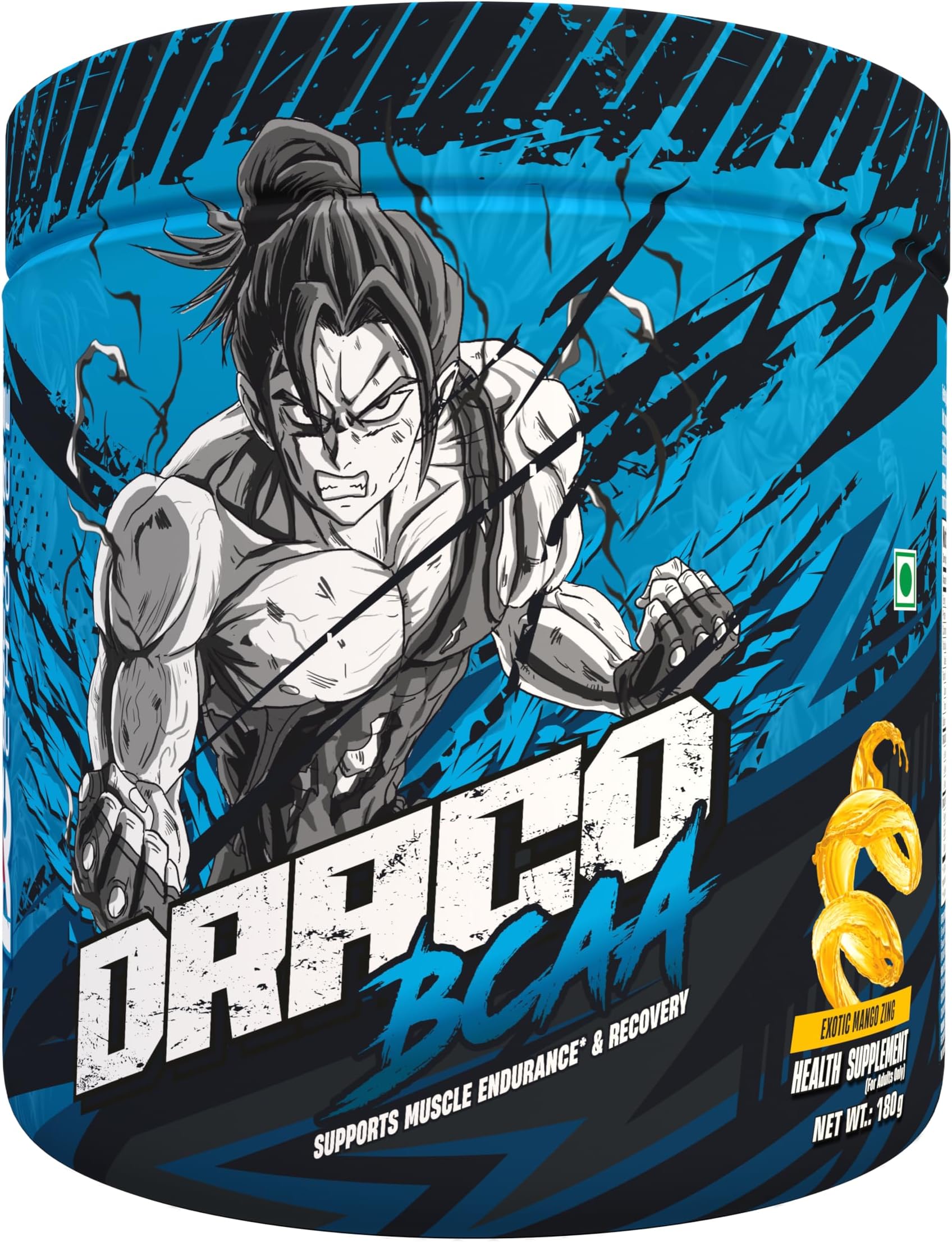 DC DOCTORS CHOICE Draco BCAA Advanced for Improved Muscle Recovery & Endurance Pre/Post & Intra Workout Supplement (Exotic Mango Zinc)