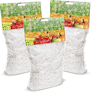 5X 30ft 3 Pack Plant Climbing Trellis Netting, YEESON Heavy-Duty Polyester Trellis Net Design for Climbing Fruits and Vegetables, Hydroponics Grow Net