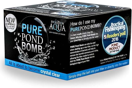 Evolution Aqua Pure Pond Bomb for Crystal Clear Healthy Water, Treats up to 20,000 litres