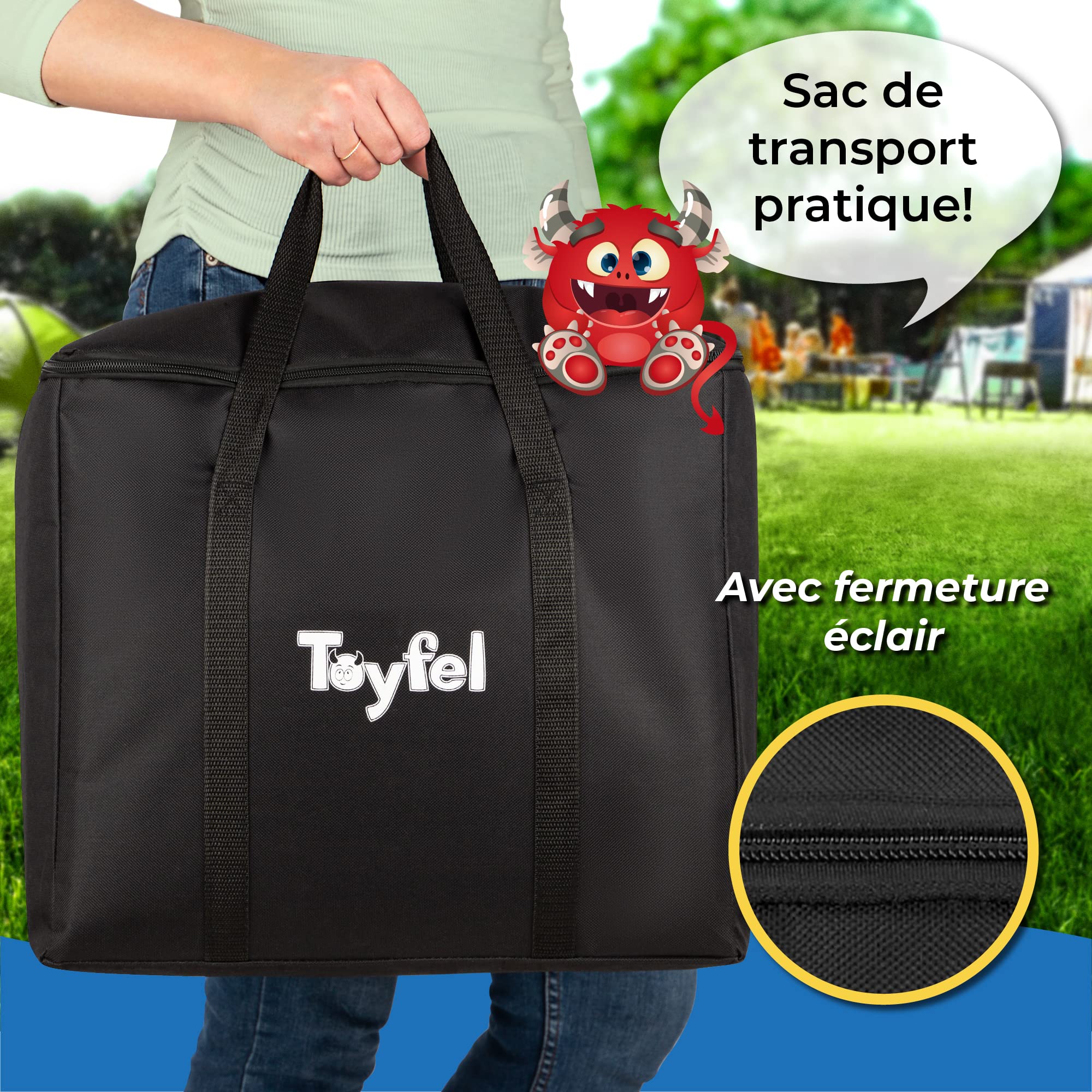 Toyfel Riski tour à bascule XXL bois certifié FSC avec 54 modules