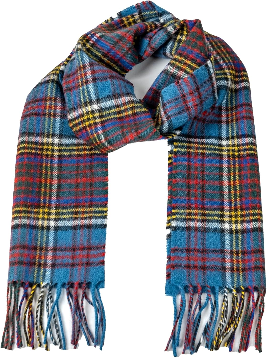 Briomhar Tartan Plaid Wool Scottish Scarf - 100% Lambswool Made in