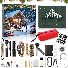 Survival Kit Advent Calendar for Men 2025, 24 Days Christmas Countdown Calendars for Boys Teen Adult, Xmas Holiday Coolest Gifts for Outdoor Adventure Enthusiasts